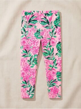 Girls' Pink Floral & Koala Leggings